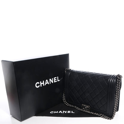 Chanel Calfskin Quilted Large Boy Flap Black 5 of 10