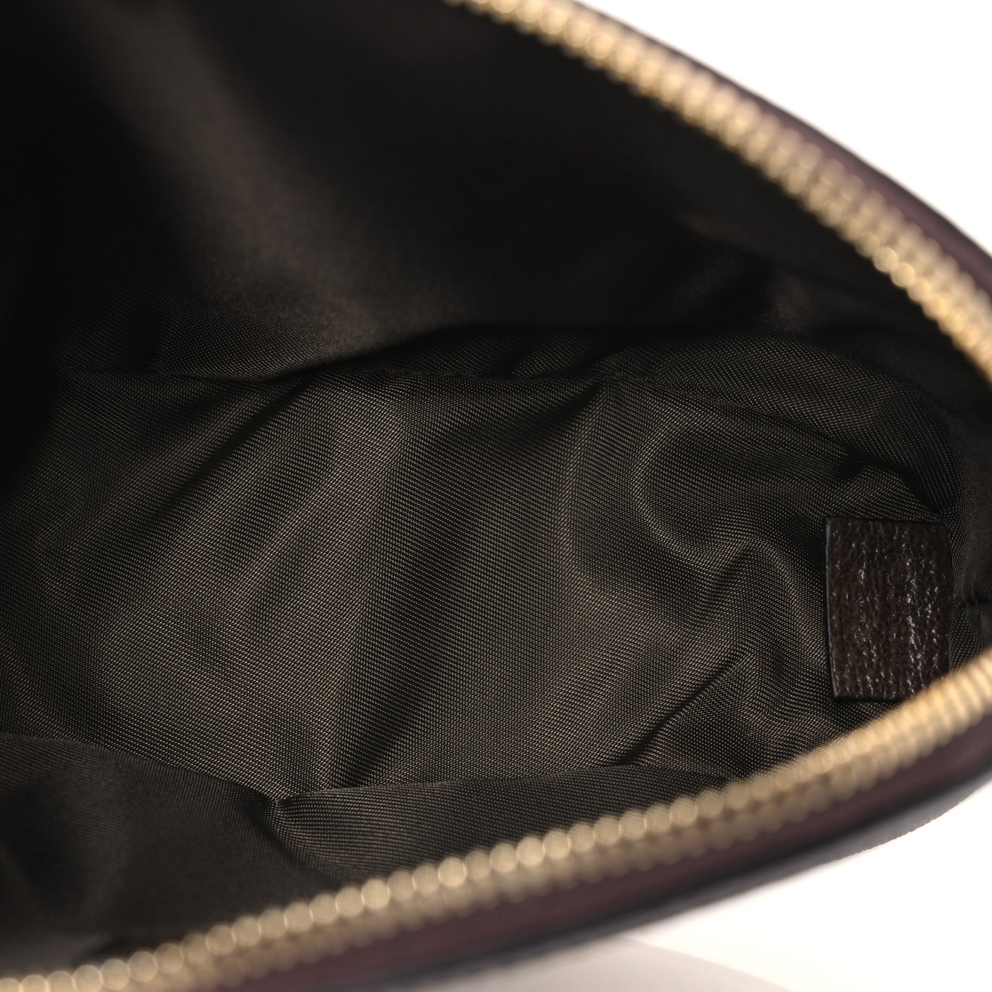GG Supreme Monogram Textured Calfskin Web Medium Ophidia Cosmetic Case Beige Ebony New Acero