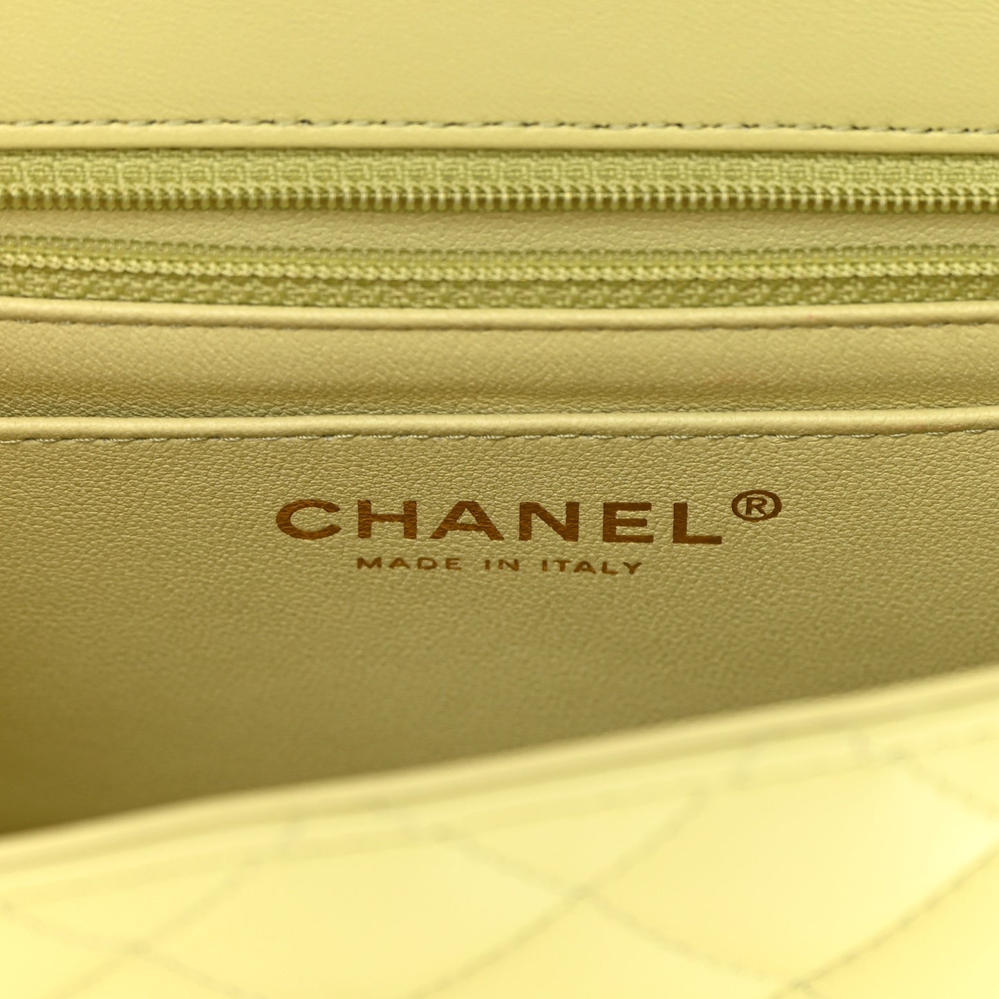 Lambskin Quilted Mini Square Flap Green