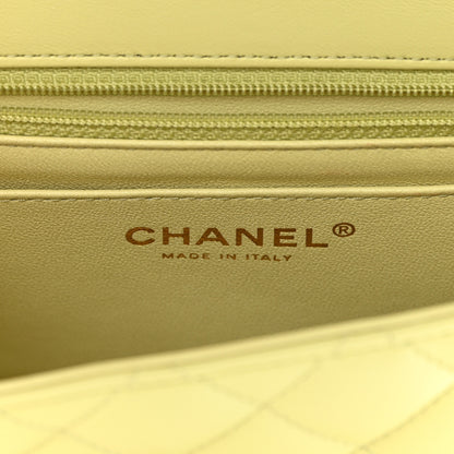 Chanel Lambskin Quilted Mini Square Flap Green 6 of 14