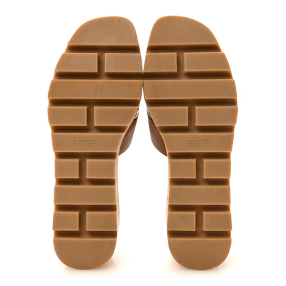 Hermes Calfskin Cork Eze 30 Sandals 39 Naturel 6 of 10