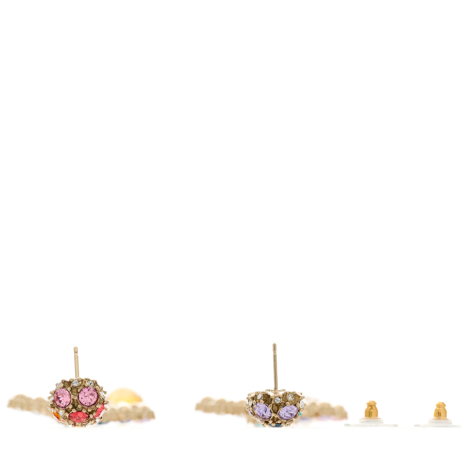 Chanel Crystal Pearl Over The Rainbow CC Long Drop Earrings Multicolor 3 of 4