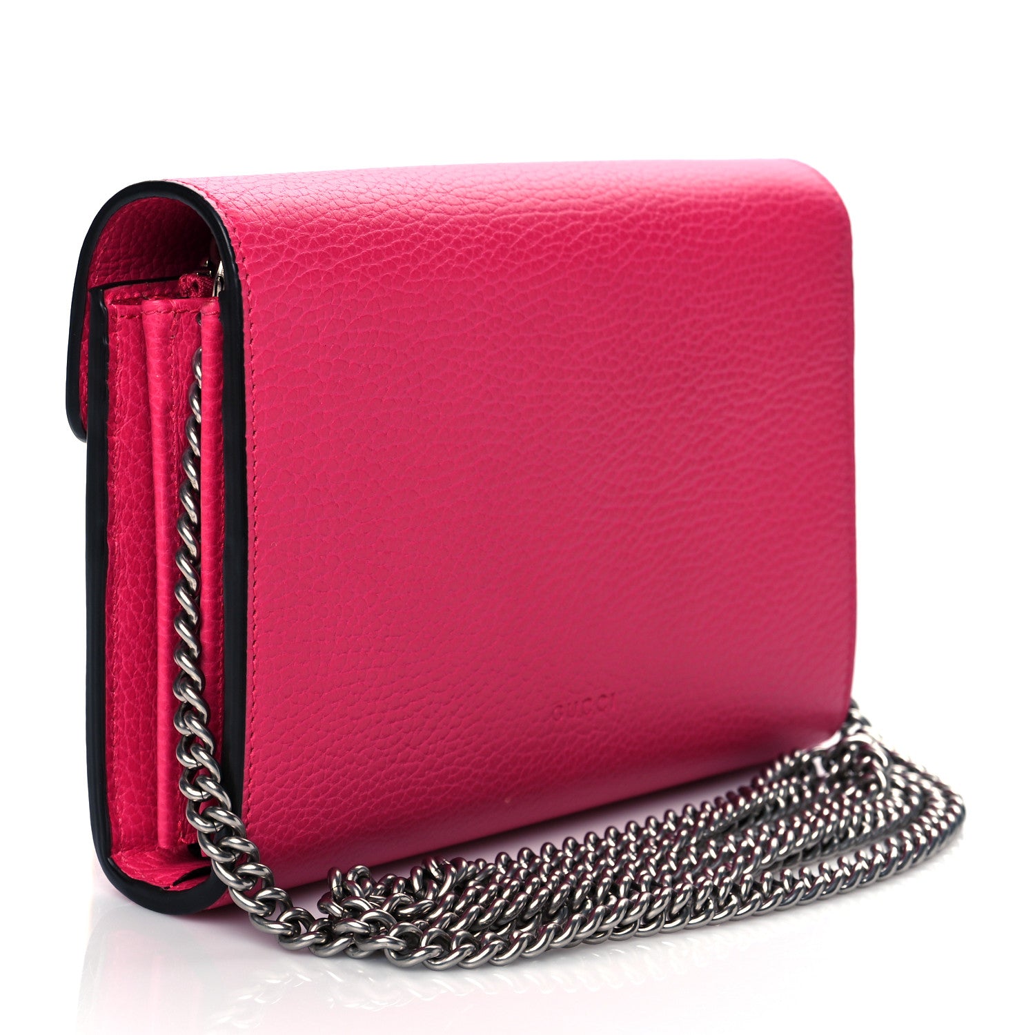 Gucci Dollar Calfskin Crystal Mini Dionysus Chain Wallet Box Pink 3 of 10