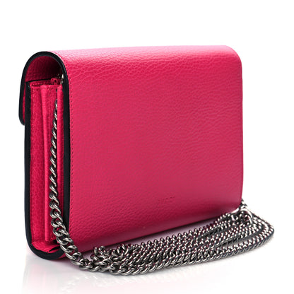 Gucci Dollar Calfskin Crystal Mini Dionysus Chain Wallet Box Pink 3 of 10