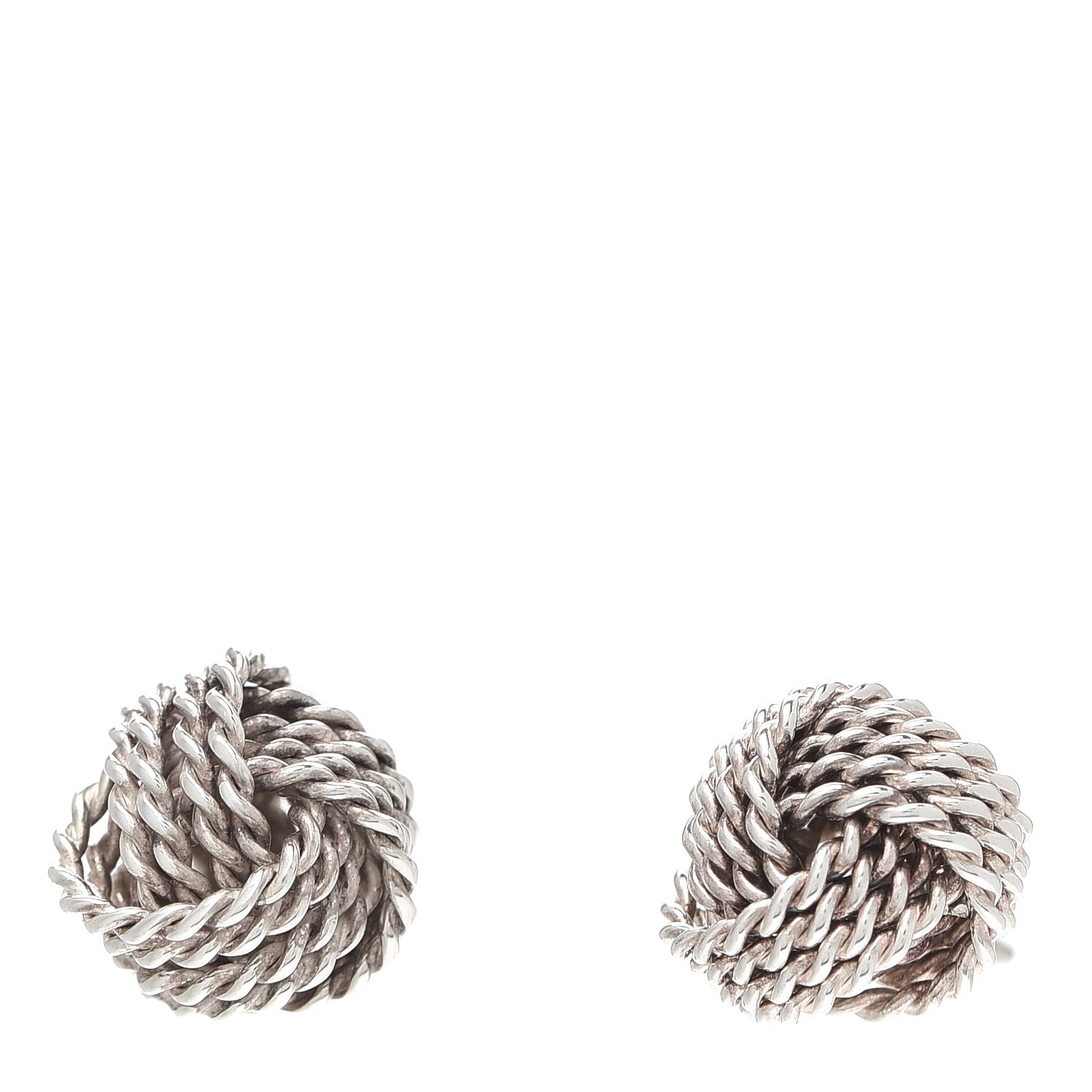 Tiffany Sterling Silver Twist Knot Earrings 1 of 5
