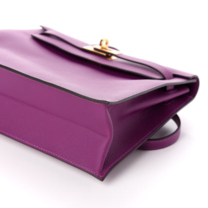 Hermes Evercolor Kelly Danse II Belt Bag Anemone 9 of 13