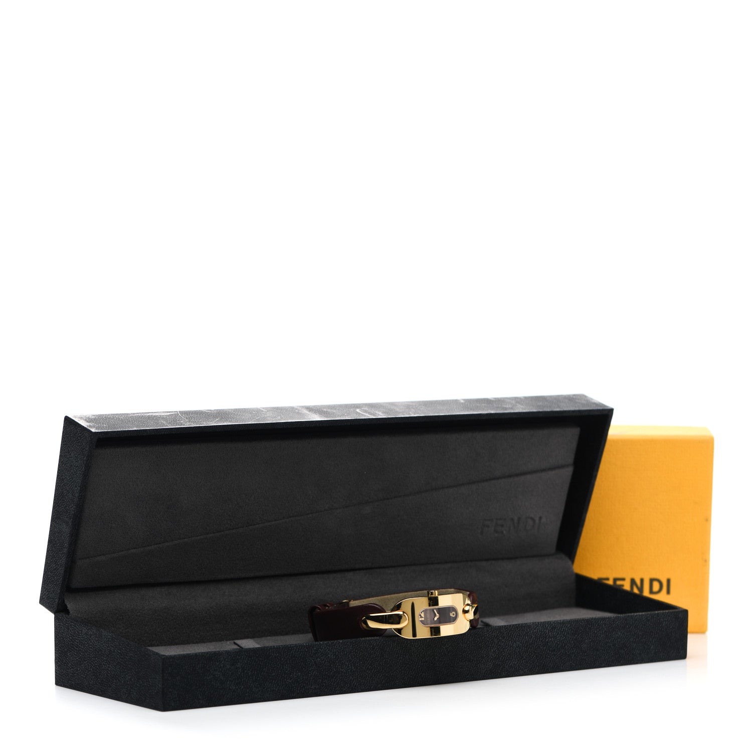 Fendi Stainless Steel Calfskin 15mm 3400L Quartz Watch Brown 6 of 6