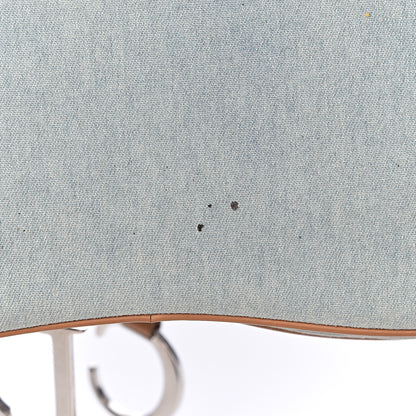 Christian Dior Denim Calfskin Double Saddle Bag Light Blue 8 of 11