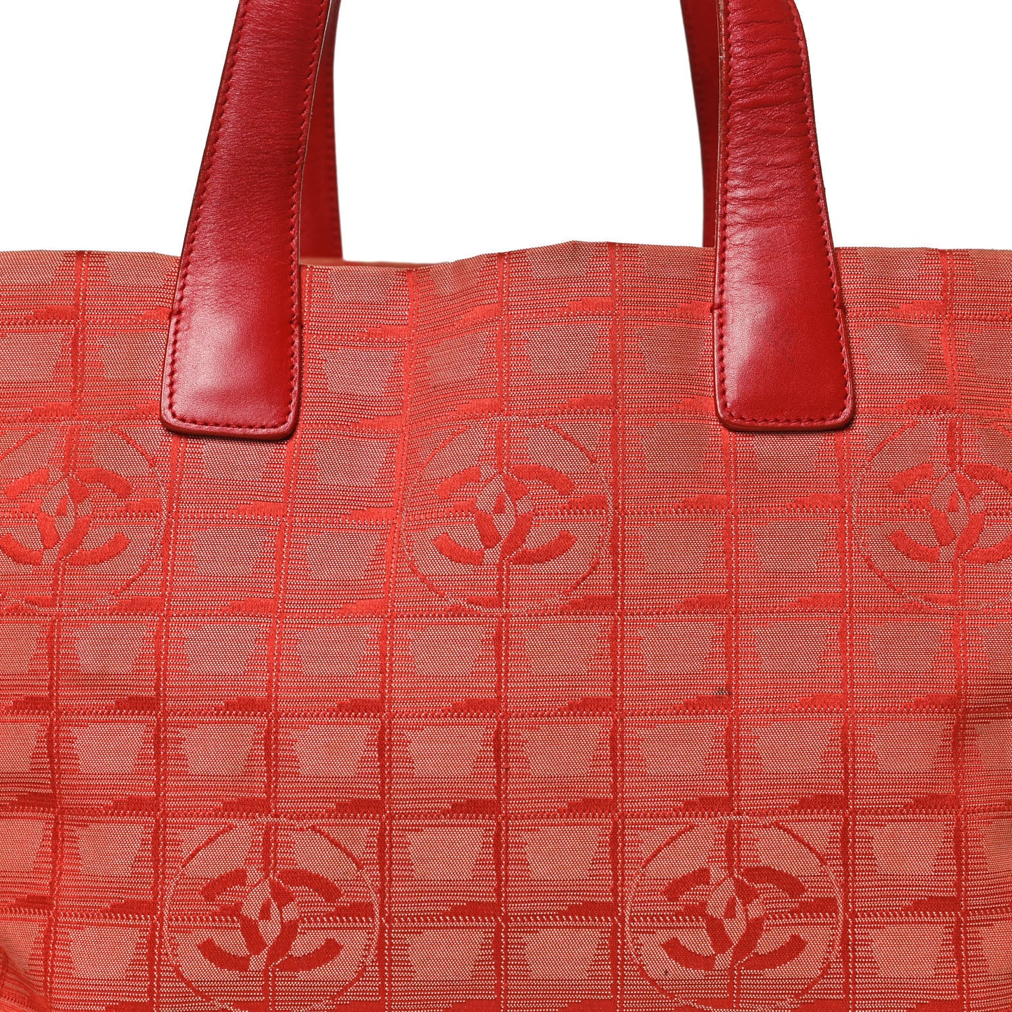 Nylon Medium Travel Tote Red