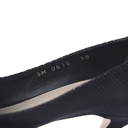 Christian Dior Suede Mesh Cherie Pointy Toe 100mm Pumps 39 Black 7 of 10