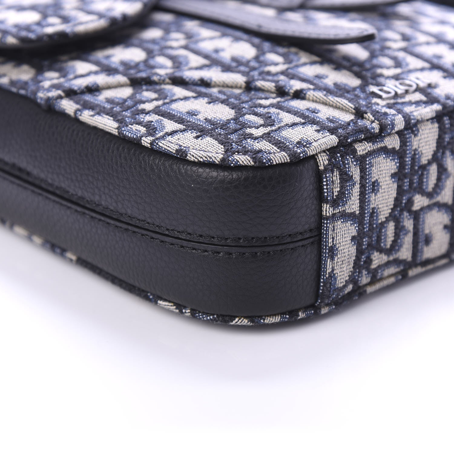 Christian Dior Oblique Saddle Pouch Blue 6 of 10