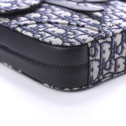 Christian Dior Oblique Saddle Pouch Blue 6 of 10