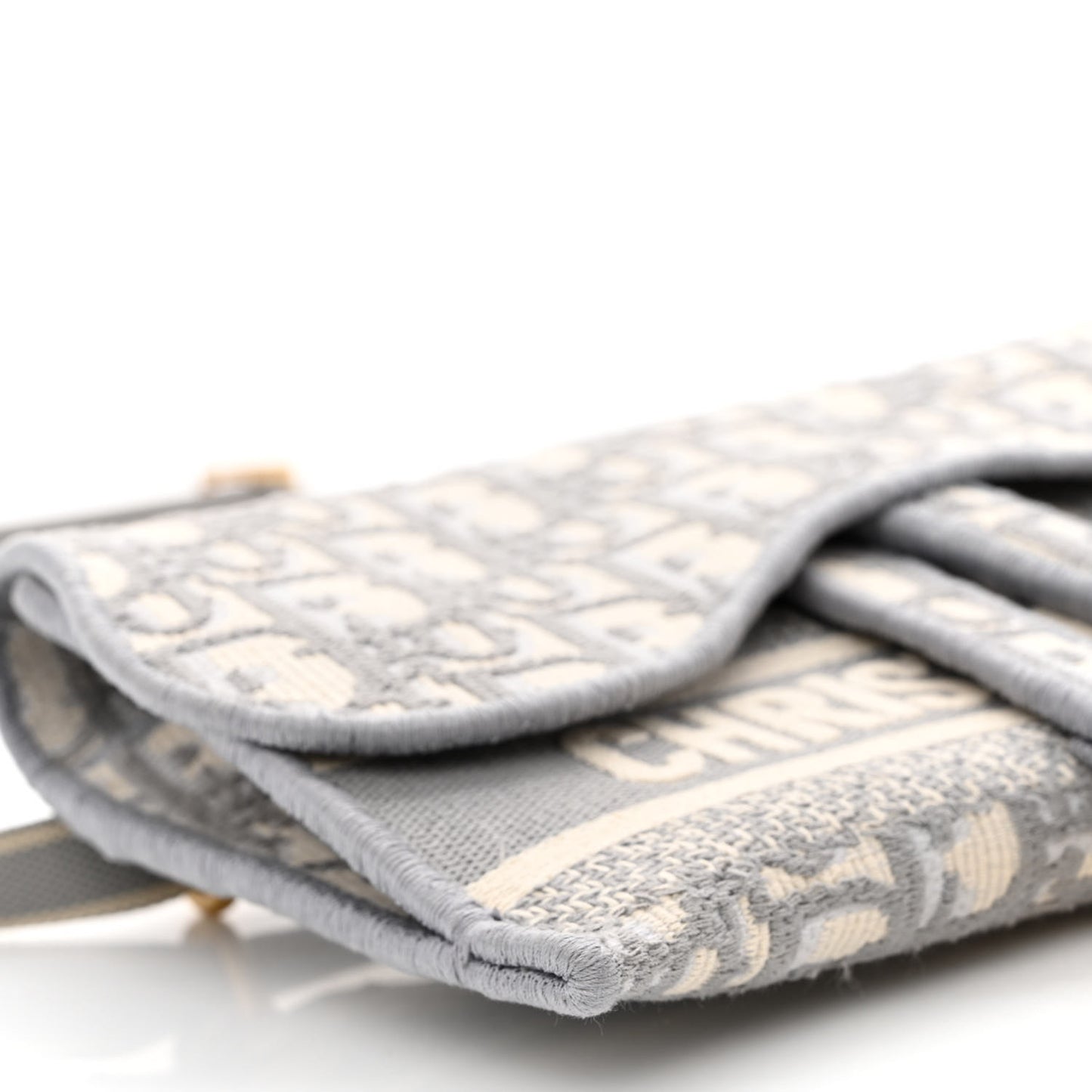 Oblique Slim Saddle Pouch Grey