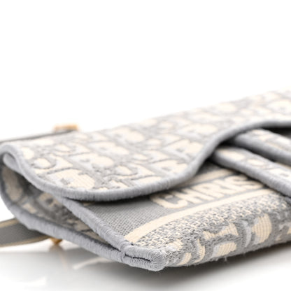 Christian Dior Oblique Slim Saddle Pouch Grey 10 of 14