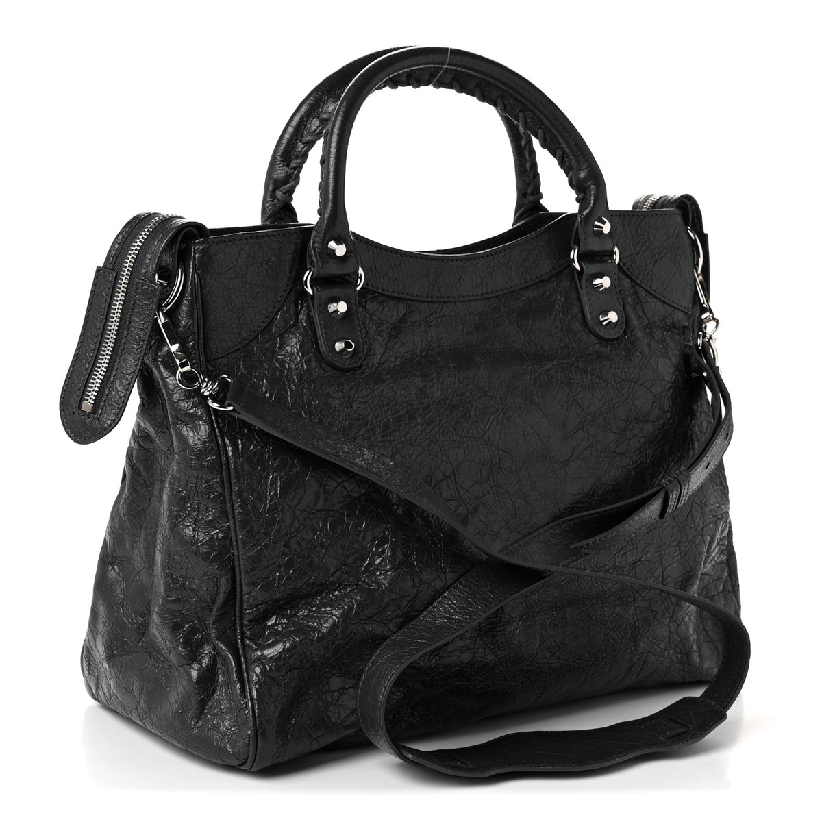 Agneau Classic Silver Hardware Velo Gris Fossile