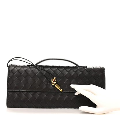 Bottega Veneta Nappa Intrecciato Long Andiamo Top Handle Clutch Fondant 2 of 7