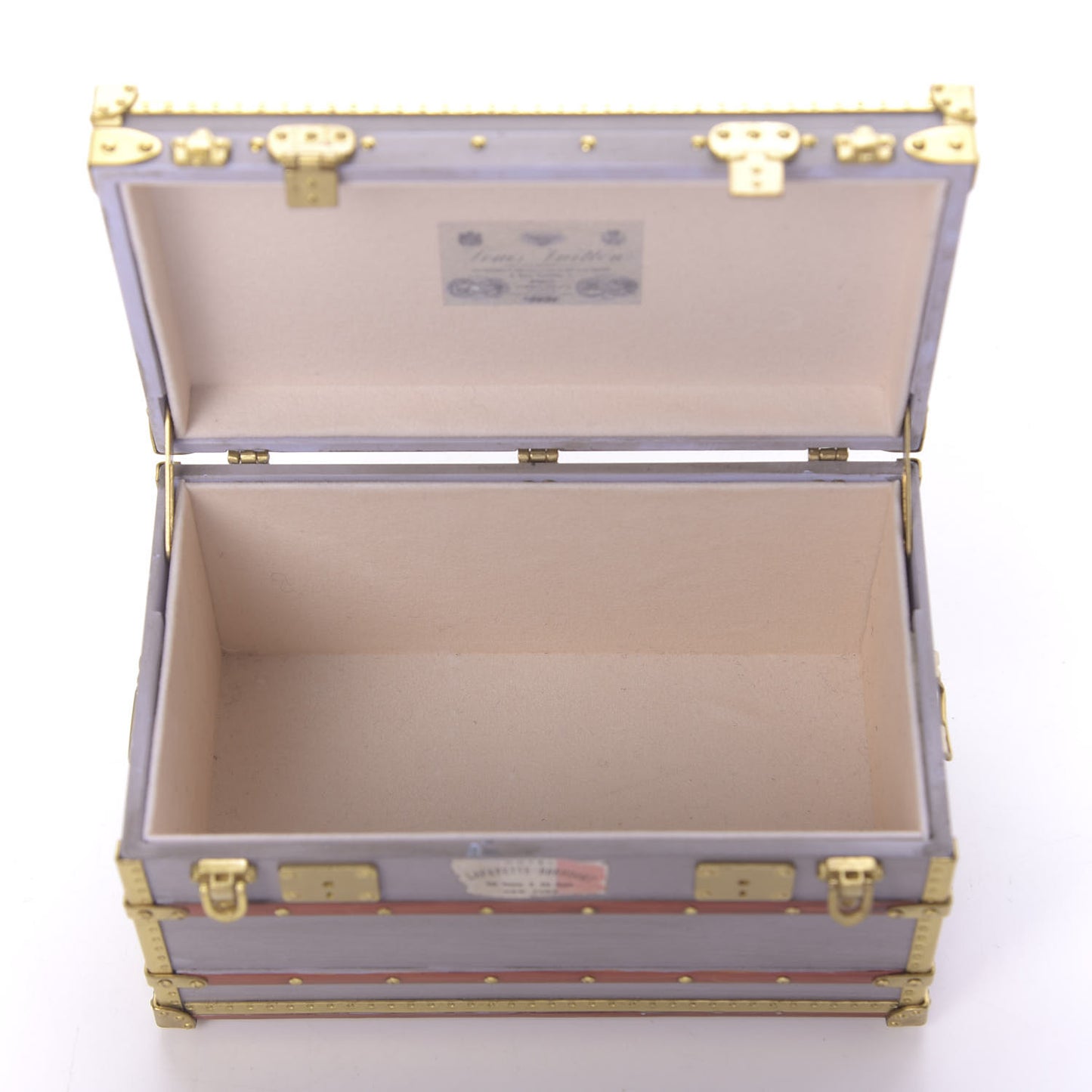 Mini Malle Zinc Trunk Paperweight Jewelry Box