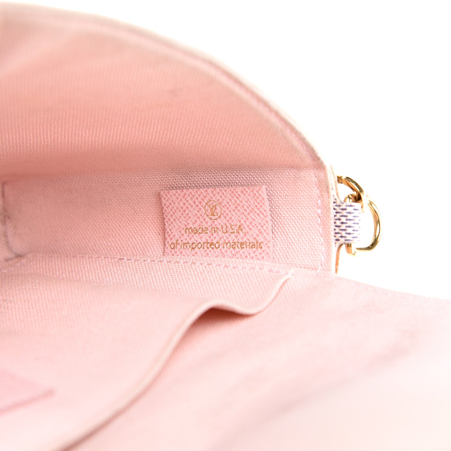 Louis Vuitton Damier Azur Pochette Felicie Chain Wallet Rose Ballerine 6 of 24