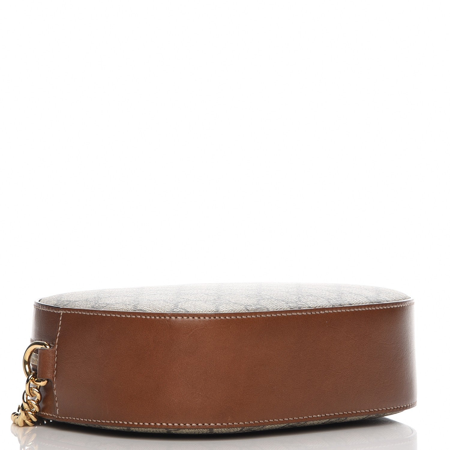 Gucci GG Supreme Monogram Cuoio Toscano Mini Chain Shoulder Bag Beige Ebony Cuir 5 of 9