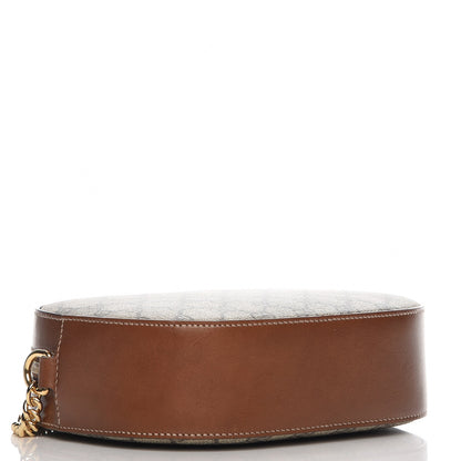 Gucci GG Supreme Monogram Cuoio Toscano Mini Chain Shoulder Bag Beige Ebony Cuir 5 of 9