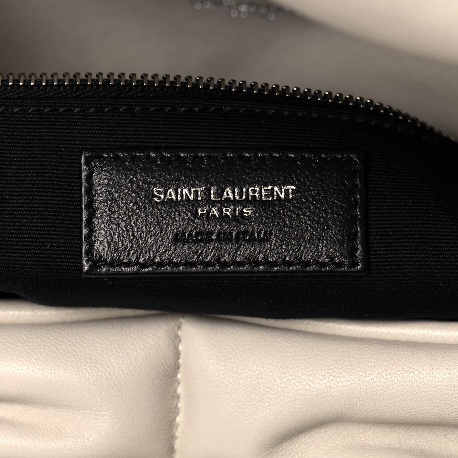 Saint Laurent Lambskin Quilted Medium Loulou Puffer Monogram Chain Satchel Crema Soft 6 of 11