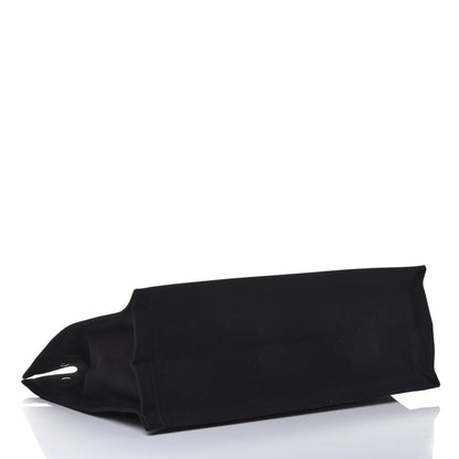 Saint Laurent Linen Calfskin Rive Gauche Tote Black 3 of 4