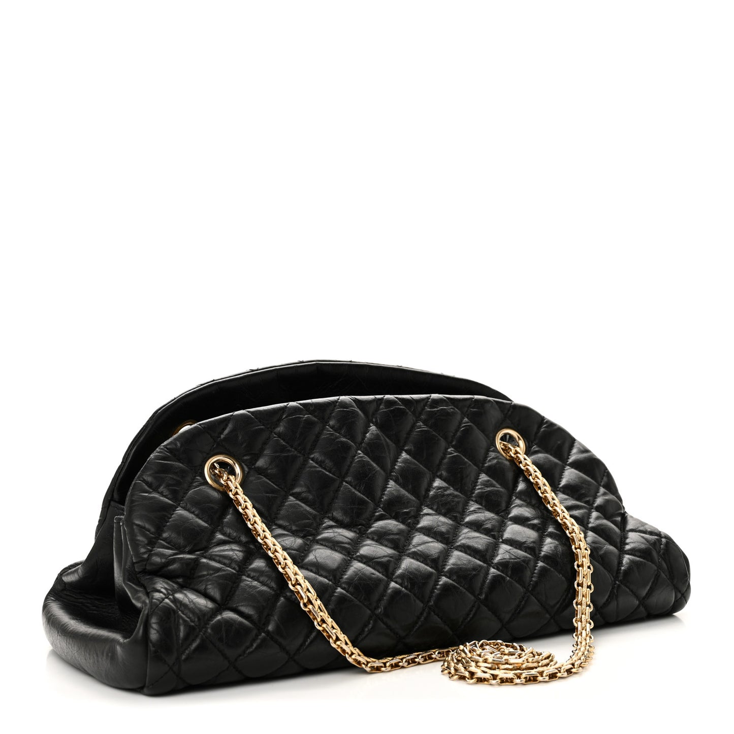 Aged Calfskin Medium Just Mademoiselle Black