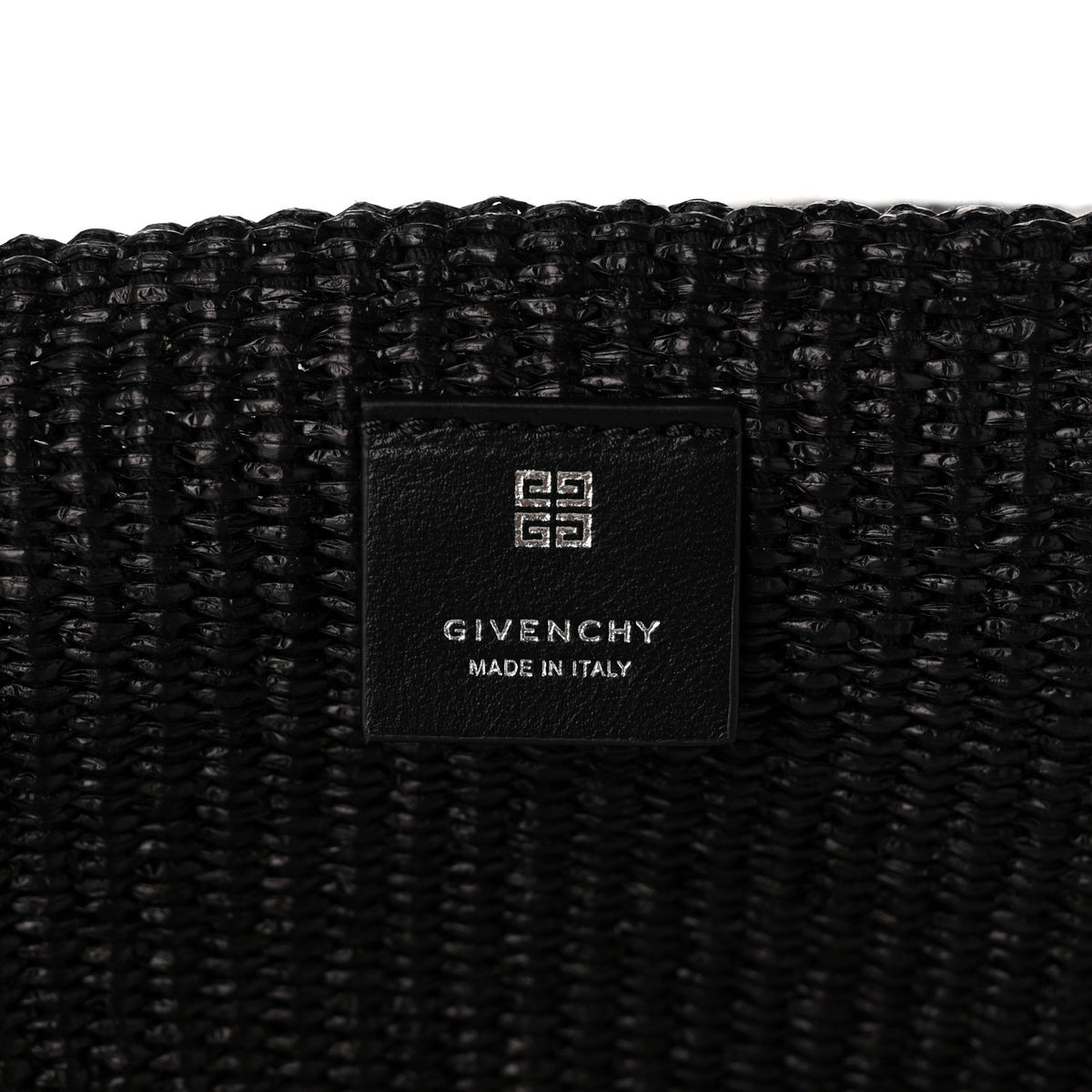 Raffia Large G Shopping Tote Black