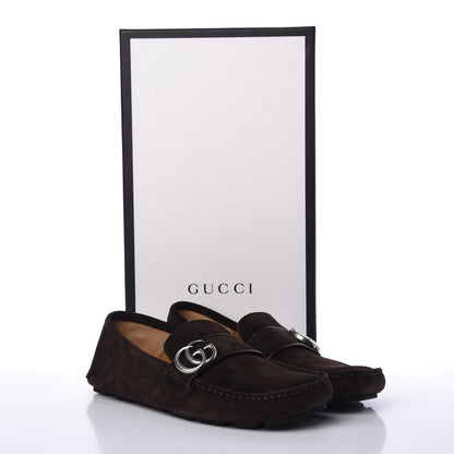 Gucci Suede Mens Driver Queen Loafers 7.5 Cocoa 9 of 9