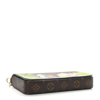 Louis Vuitton Monogram 2021 Christmas Animation China Wall Pochette Felicie Chain Wallet Myosotis Blue 4 of 8