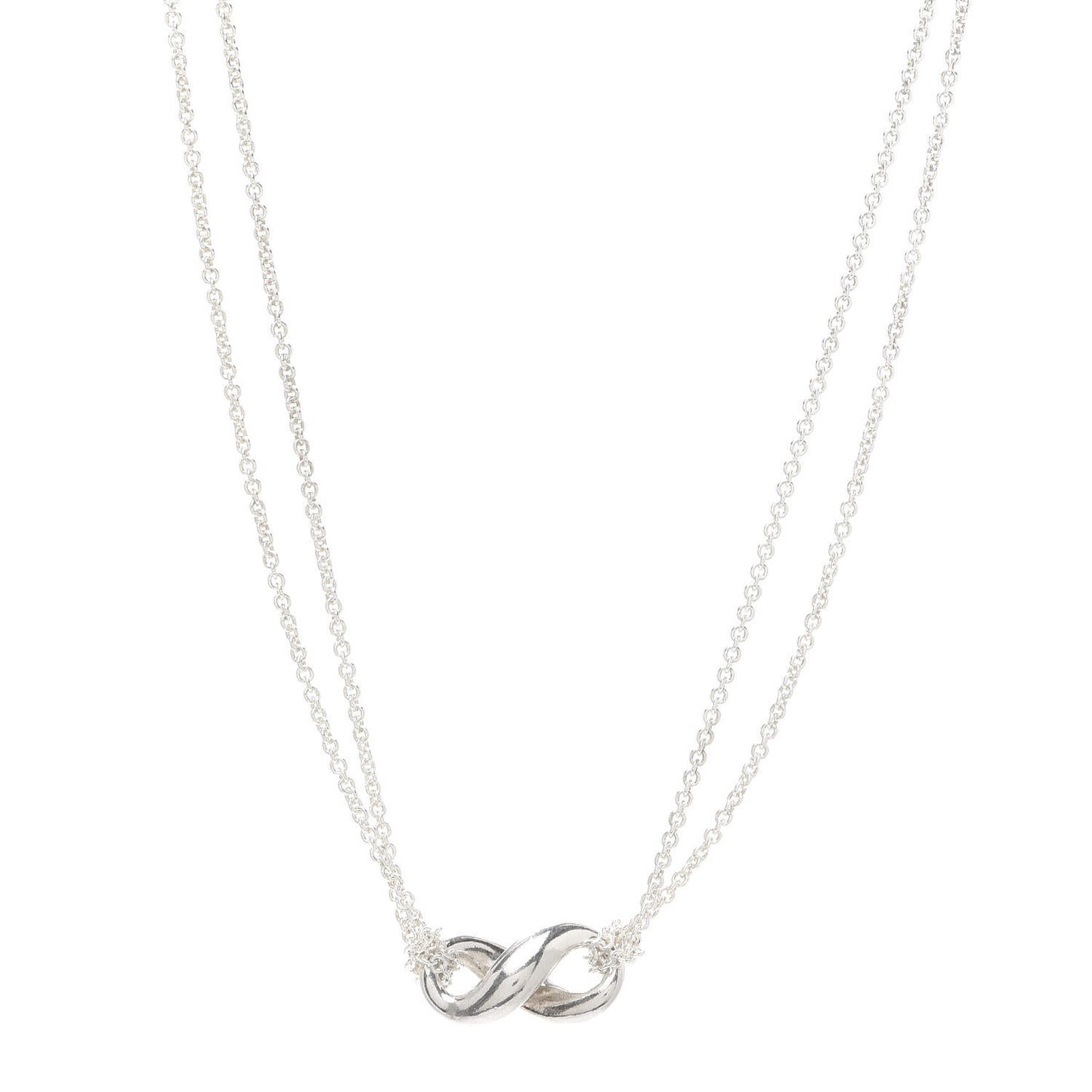 Sterling Silver Figure 8 Pendant Necklace