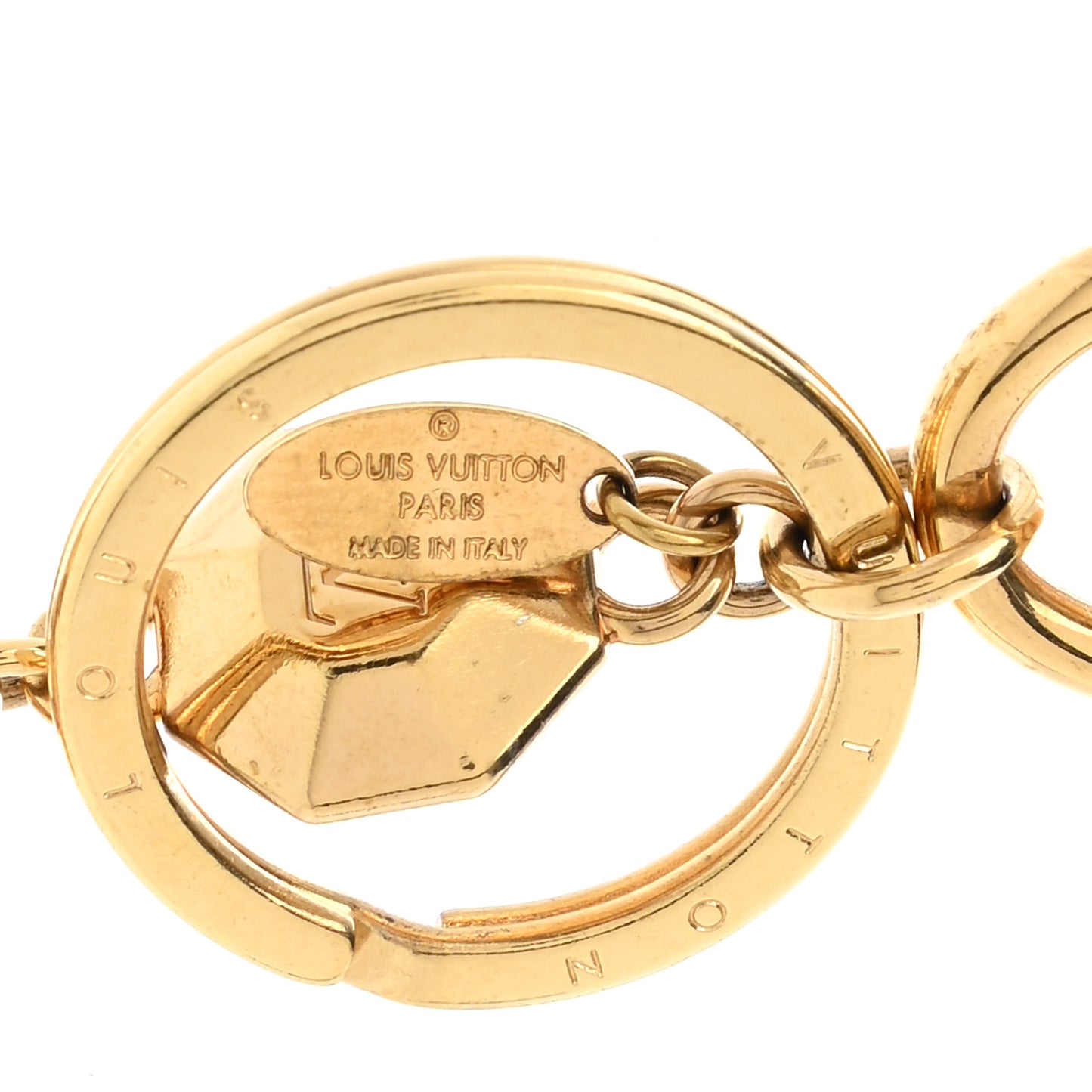 LV Facettes Bag Charm Key Holder Gold