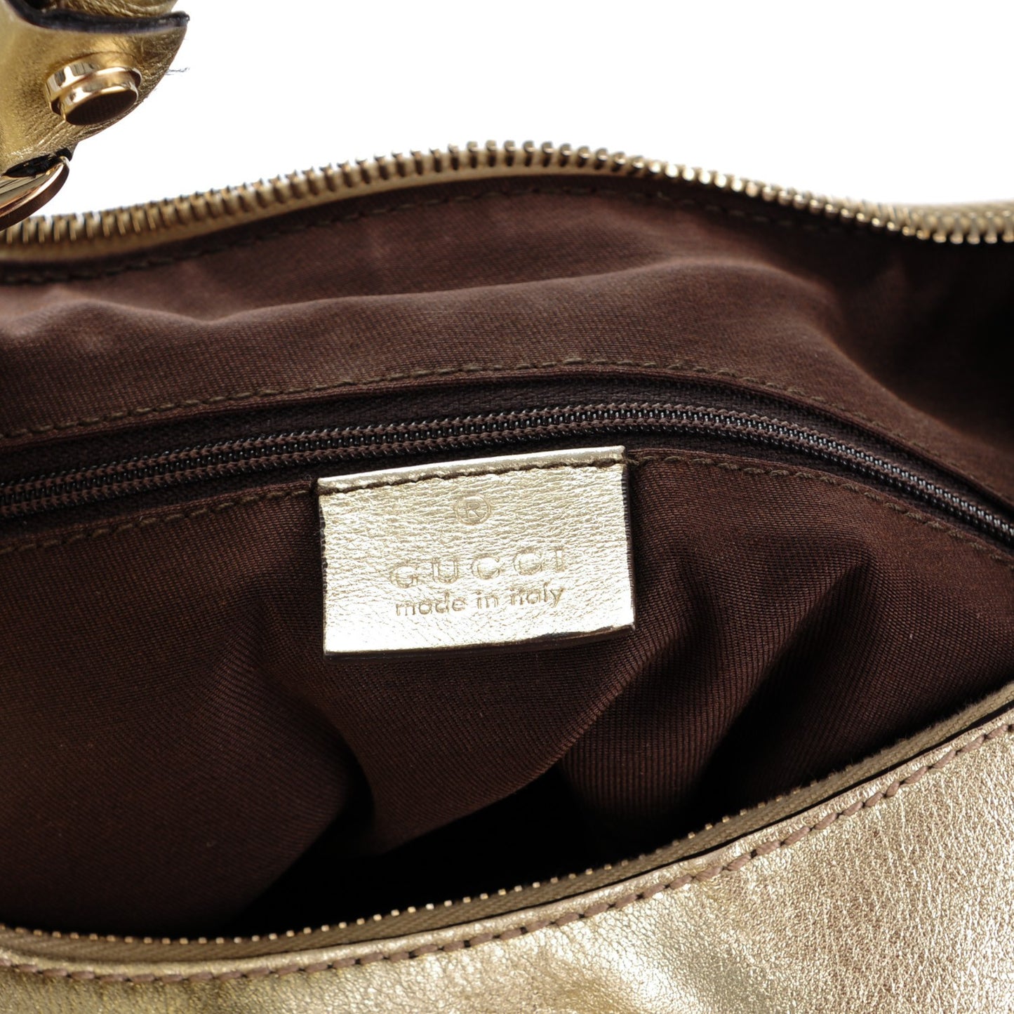 Monogram Large D Gold Hobo Gold