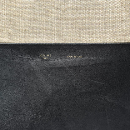 Celine Canvas Lambskin Vertical Bi-Color Cabas Black 12 of 12