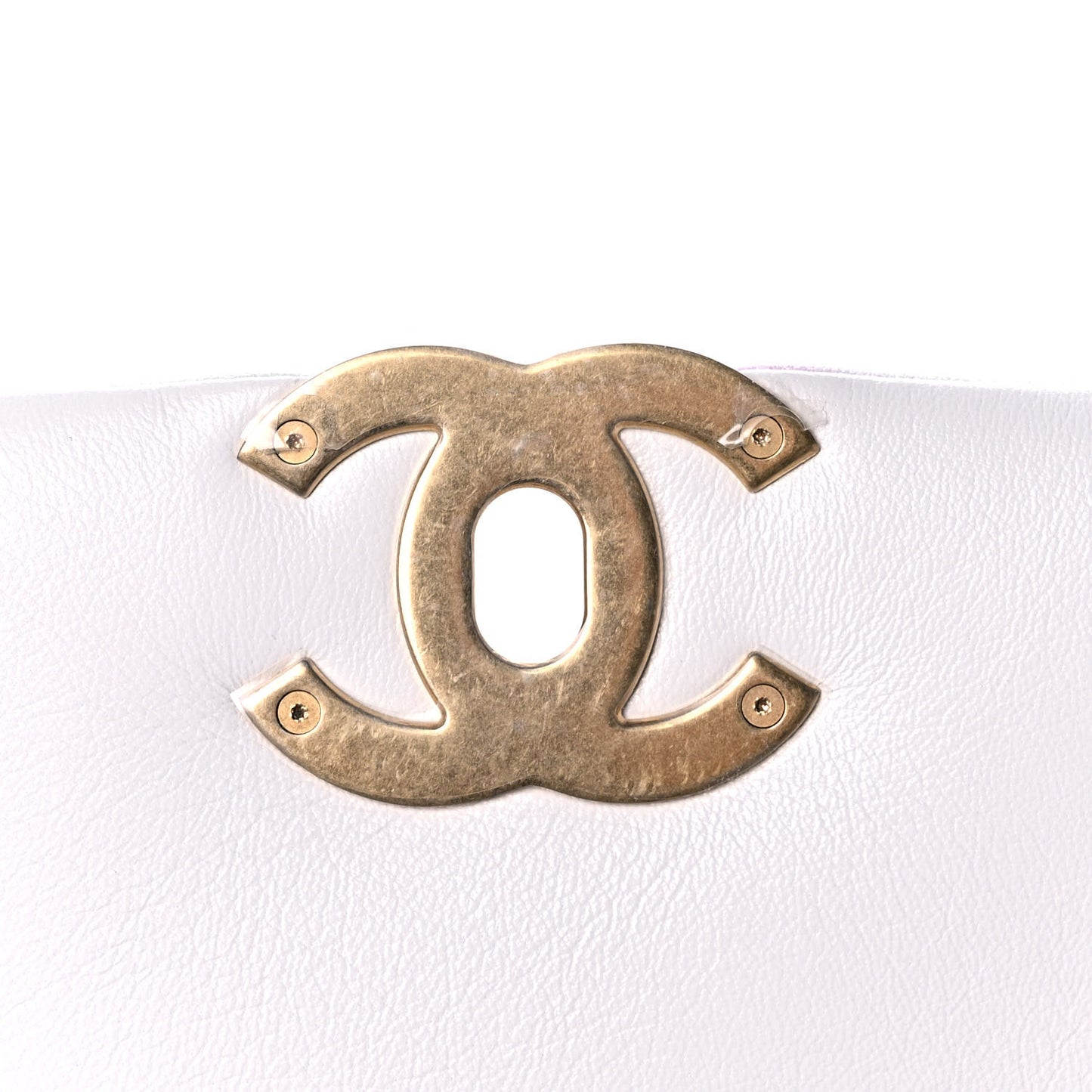 Printed Goatskin Quilted Medium Chanel 19 Flap White Multicolor