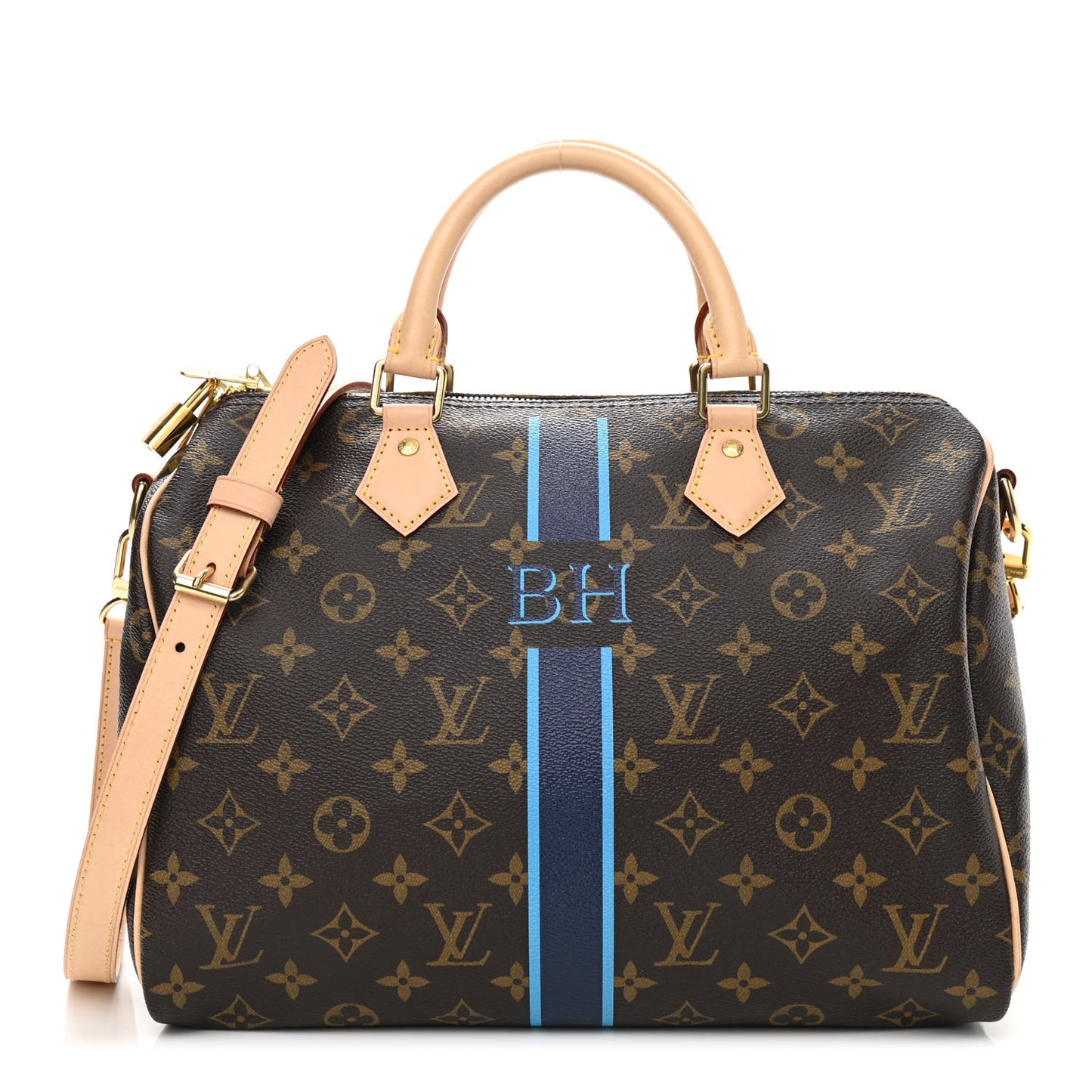 Monogram My LV Heritage Speedy Bandouliere 30 Marine Blue Clair