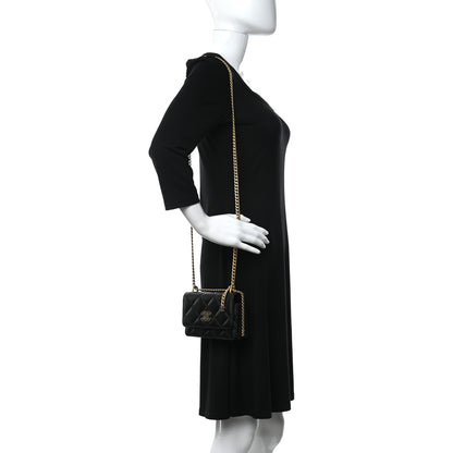 Chanel Lambskin Enamel Quilted Pending CC Clutch With Chain Black 1 of 8