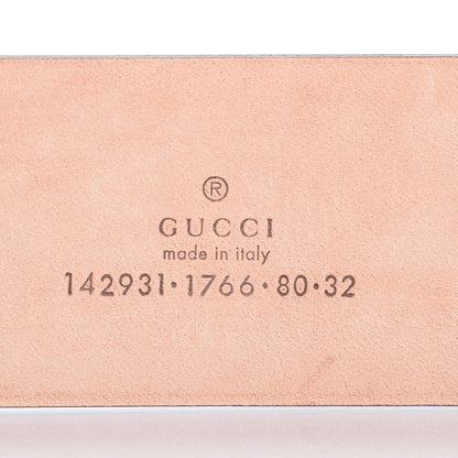 Gucci Monogram Calfskin Interlocking G Belt 80 32 Off White 5 of 8