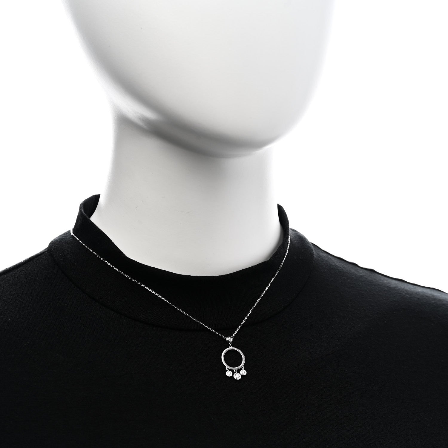 Cartier 18K White Gold Diamond Legers Drop Necklace 2 of 6