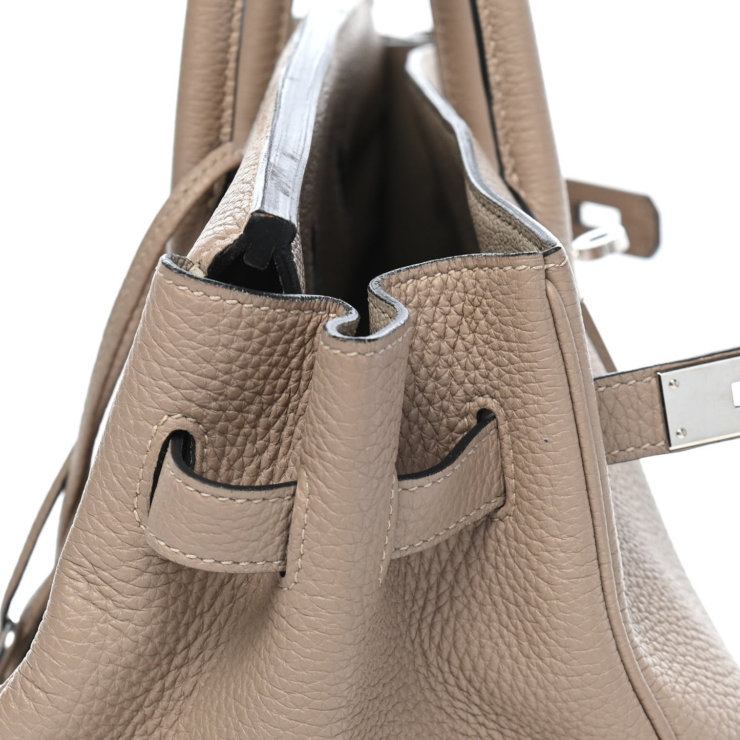 Taurillon Clemence Birkin 35 Gris Tourterelle