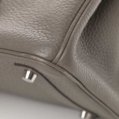 Hermes Taurillon Clemence Birkin 30 Etain 11 of 17