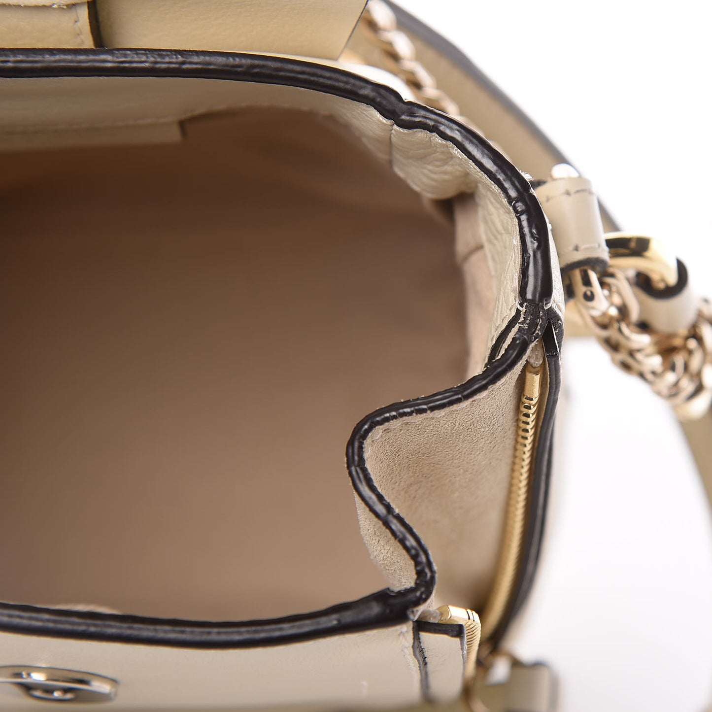 Suede Calfskin Mini Faye Backpack Off White