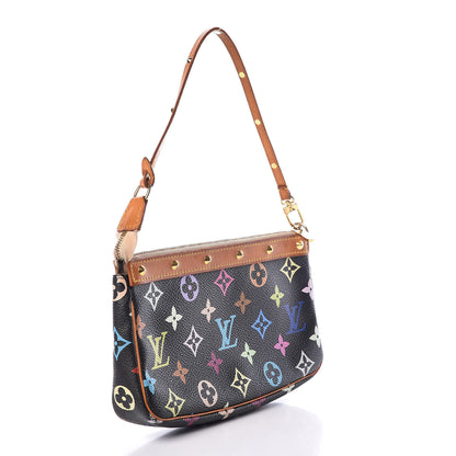 Louis Vuitton Monogram Multicolor Pochette Accessories Black 3 of 10