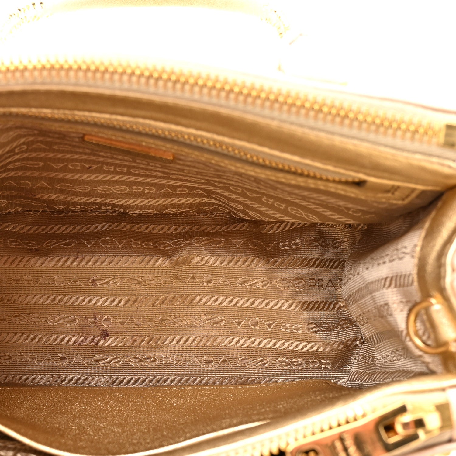 Prada Satin Crystal Mini Galleria Double Zip Tote Platino 1834106