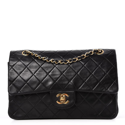 Chanel Lambskin Quilted Medium Double Flap Black 1 of 8