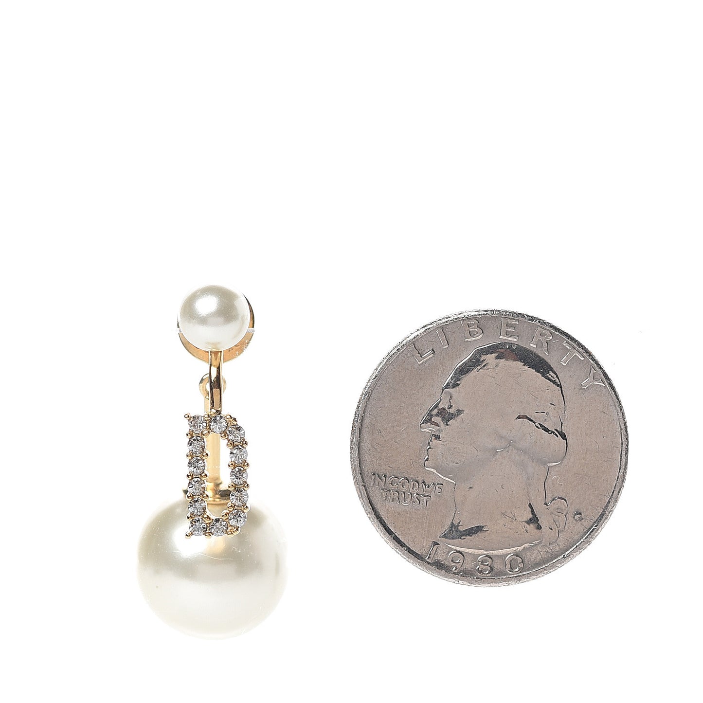 Crystal Pearl My ABCDior D Tribale Earring Gold