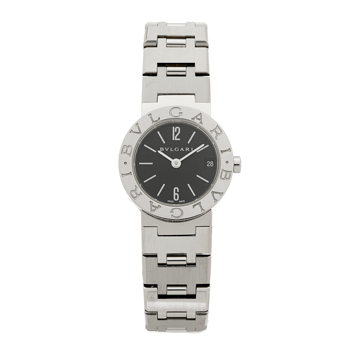 Bulgari Stainless Steel 23mm Quartz Watch Black 1 of 4