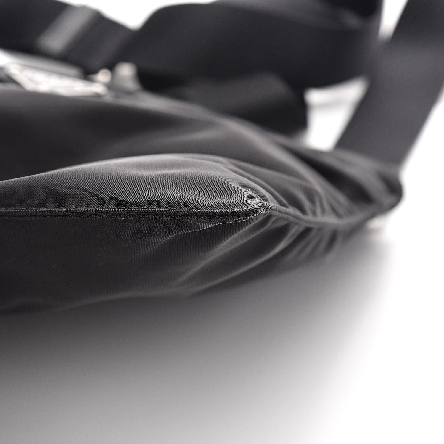 Prada Nylon Vela Flat Messenger Bag Black 8 of 8
