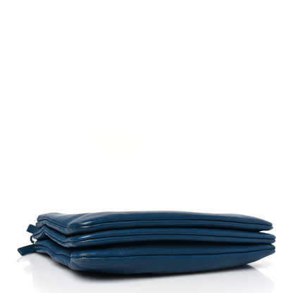 Celine Lambskin Small Trio Crossbody Metallic Blue 4 of 11