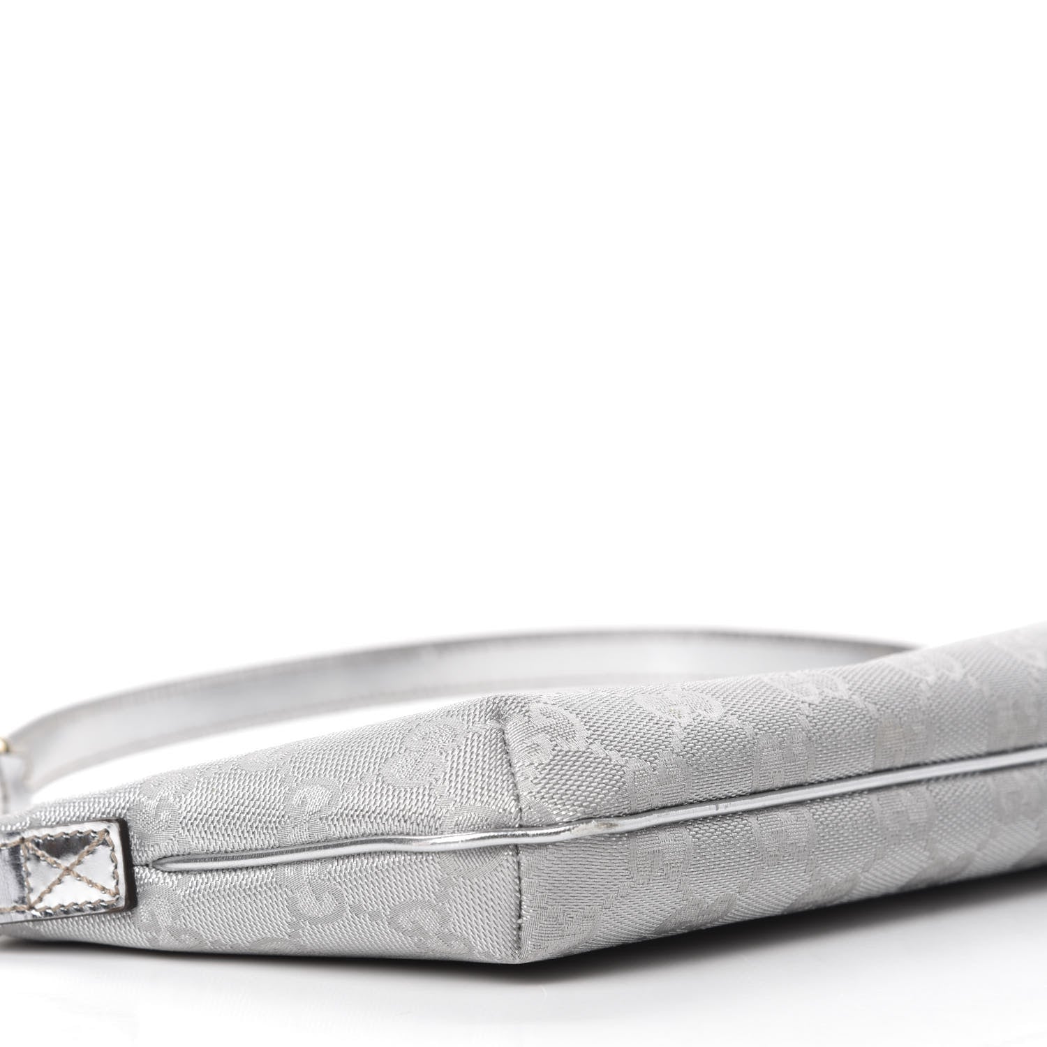 Gucci Metallic Monogram Pretty Boat Pochette Silver 6 of 10